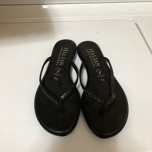 Black Flip Flops - Italian Shoemaker